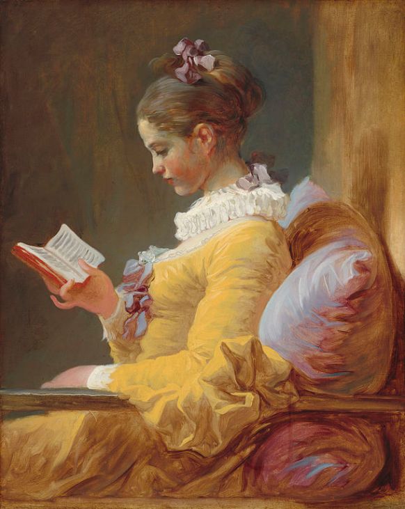 Fragonard painting of woman reading